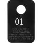 Royal Industries Coat Room Checks Plastic, 1 1/2 High by 2 Wide, Black with White Print