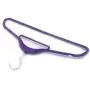 10pcs 45 * 0.5 * 24.5 Plastic Clothes Hangers Porable Purple Flocking with Rail 10pcs 45 * 0.5 * 24.5 Plastic Clothes Hangers Porable Purple Flocking with Rail