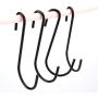 Yesland 50 Pack 4 Inches S Hooks, S Shaped Hooks/Hanging Hangers Hooks Heavy Duty Black Hook for Kitchen, Work Shop, Bathroom, Garden
