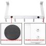 SKOLOO Over The Door Hook Rack, 5 Door Hanger Hooks for Clothes Towels Coat, Over The Door Coat Rack (2 Pack, White)