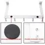 SKOLOO Over The Door Hook Rack, 5 Door Hanger Hooks for Clothes Towels Coat, Over The Door Coat Rack (2 Pack, White)