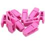 JETEHO 30Pcs Plastic Baby Hanger Clips, Slim-line Finger Clips Set for Clothes Hanger or Velvet Hanger (Pink)