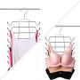 16 Hooks Space-Saving Hangers Rotate Anti-skid Folding Clothes Hanger Organizer,Folding Clothes Rack Silver Practical Metal Multifunction Organization Hooks