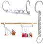 10pcs Space Saving Hanger 5 Hole Plastic Cloth Hanger Hook Magic Clothes Hanger with Hook Closet Organizer