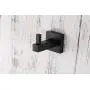 Z metnal Black Robe Hanger, Stainless Steel Wall Mounted Towel Hook, Bathroom Clothes Coat Hook Square Toilet Kitchen Door Hanger, Clean Line, 2 Pcs Z metnal Black Robe Hanger, Stainless Steel Wall Mounted Towel Hook, Bathroom Clothes Coat Hook Square Toilet Kitchen Door Hanger, Clean Line, 2 Pcs