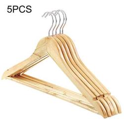 Wenje Wooden Coat Clothes Hangers with Non Slip Non-Slip Wooden Hangers Suit Hangers Clothes Hangers 5pcs 4422.52cm Wood