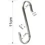 RuiLing 6-Pack Size X-Large Flat S Hooks Heavy-Duty Genuine Solid 304 Stainless Steel S Shaped Hanging Hooks,Kitchen Spoon Pan Pot Hanging Hooks Hangers Multiple uses.