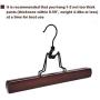 JS HANGER Skirt Hangers Non-Slip Wooden Collection Slack Hangers, Retro Finish, 12-Pack
