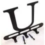 Capital Letter U Monogram Wall Hook Hanger. Satin Black. Solid Steel. Screws Included. Capital Letter U Monogram Wall Hook Hanger. Satin Black. Solid Steel. Screws Included.