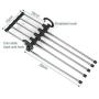 5pcs Random Color Fashion 5 in 1 Pant Rack Shelves Stainless Steel Clothes Hangers Multi-Functional Wardrobe Magic Hanger