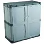 Rubbermaid Double-Door Storage Cabinet, 18" D x 36" W x 37" H, Gray/Black, FG708500MICHR Rubbermaid Double-Door Storage Cabinet, 18" D x 36" W x 37" H, Gray/Black, FG708500MICHR