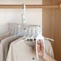 HJYPYJ Magic Hanger,Multifunction Magical Hangers,Detachable PP POM Hanger,Space-Saving Organizer Hangers, Reasonable Spacing/White / 3pcs