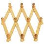Expandable Solid Wooden Coat Hanger 10 Peg Keys Hat Towel Clothes Robe Rack Hat Closet Wall Mount Hook Fold