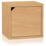 Way Basics Eco Stackable Connect Door Storage Cube, Natural