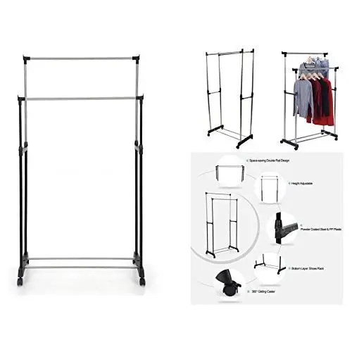 Double pole A Adjustable Portable Clothes Hanger New Double pole A Adjustable Portable Clothes Hanger New