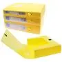 H&W 3 Pack, A4 Storage Archives Cases File Boxes Plastic with Lid, Boxes File, Height 35 55 75mm,Yellow (WG3-Z5) H&W 3 Pack, A4 Storage Archives Cases File Boxes Plastic with Lid, Boxes File, Height 35 55 75mm,Yellow (WG3-Z5)