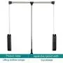 GWXYMJ Coat Rack Wardrobe Lifting Clothes Hanger, Automatic Rebound Cloakroom Hanger Rod, Wardrobe Pull-Down Adjustable Width Clothes Rail, Hydraulic Buffer Rod Hanger (Size : 450-600mm) GWXYMJ Coat Rack Wardrobe Lifting Clothes Hanger, Automatic Rebound Cloakroom Hanger Rod, Wardrobe Pull-Down Adjustable Width Clothes Rail, Hydraulic Buffer Rod Hanger (Size : 450-600mm)