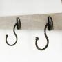 Cxjff Wall Coat Rack Clothes Hat Hanger Holder Drawers Home Style Solid Wood Creative, Log Color, 2 (Size : 59x13.5x38CM)
