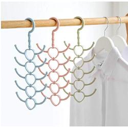 10pcs Random Color Rotatable 10-Claw Clothes Hanger Windproof Clothes Hanger Handbag Bag Holder Space Saving Clothes Hanger