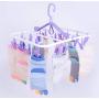 Basicwise QI003440 Purple Laundry Drying Hanger Clothes Rack with 20 Clips