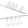 Kitchen Bathroom Towel Clothes Suction Cup Sucker Hanger Holder Rack 6 Hooks No drilling for Kitchen Bathroom