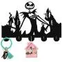 The Nightmare Before Christmas Wall Hanger Wall Hook Key Holder Heavy Duty 11LB(Max) Wall Décor Wood Coat Hooks Key Holder Key Hanger for Wall Entryway and Kitchen Christmas Gift N3