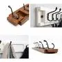 XJRHB Coat Rack - Wall Coat Hook Porch Coat Hook Hanger Clothes Hook (5 Hook / 6 Hook) (Size : 5 Hook Wood Color) XJRHB Coat Rack - Wall Coat Hook Porch Coat Hook Hanger Clothes Hook (5 Hook / 6 Hook) (Size : 5 Hook Wood Color)
