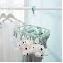Multifunctional Drying Rack Sock Holder3pcs Random Color 32 Clips Portable Socks Cloth Hanger Rack Clothespin Wardrobe Storage Cloth Hangers