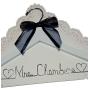 Bride Wedding Dress Hanger Personalized Name 9 Bow Color Choices Silver - White Hanger with Notches in Hanger - Custom Name, Bridal Bridesmaid Gift