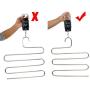 5pcs Pants Hangers Rack for Closet Organization,Stainless Steel S-Shape 5 Layer Clothes Hangers for Space Saving Stora