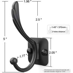 Arks Royal Heacy Duty Coat Hat Hooks,Wall Mount Hanger, 4 Pack