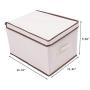 Amborido Bins Drawers Storage Orgarnaizer Dustproof Boxs 3 Pack Beige