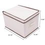 Amborido Bins Drawers Storage Orgarnaizer Dustproof Boxs 3 Pack Beige