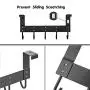 Rongyuxuan Over The Door Hook Hanger, Punch Free Coat Hooks Heavy-Duty Organizer for Coat, Hat, Towel, Bag, Robe, Umbrella - 5 Hooks, Aluminum,Reuses (Black) Rongyuxuan Over The Door Hook Hanger, Punch Free Coat Hooks Heavy-Duty Organizer for Coat, Hat, Towel, Bag, Robe, Umbrella - 5 Hooks, Aluminum,Reuses (Black)