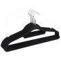 KYCPTNFJ Pack of 10 Non-Slip Thin 360 Degree Swivel Flocked Adult Clothes Hangers with Tie Bar