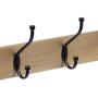 Amazon Basics Wall-Mounted Farmhouse Coat Rack, 5 Standard Hooks, Barnwood