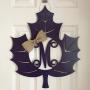 Monogram Leaf Door Hanger - Fall Leaf Door Hanger - Autumn Leaf Initial Wreath - Fall Door Hanger - Maple Leaf Wreath - Fall Decor