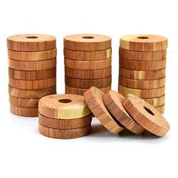 Gonioa 30Pcs Cedarwooden Blocks for Hangers,Clothes Protector Storage Accessories