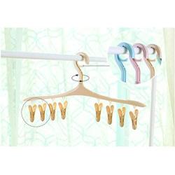 Cabilock Clothes Hanger 4pcs Creative 8 Clips Wind Buckle Multi-Purpose Hanger Plastic Clothes Drying Rack Socks Underwear Drying Rracks(Assorted Color)