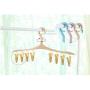 Cabilock Clothes Hanger 4pcs Creative 8 Clips Wind Buckle Multi-Purpose Hanger Plastic Clothes Drying Rack Socks Underwear Drying Rracks(Assorted Color)