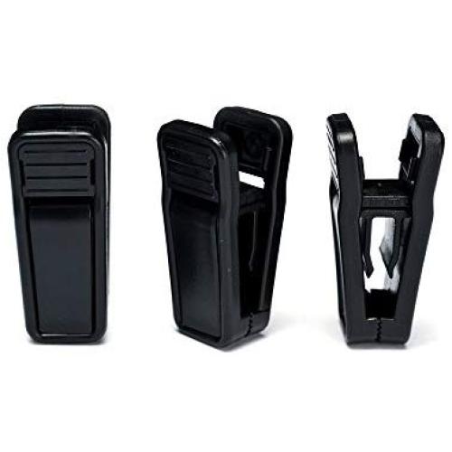 HOUSE DAY Plastic Hanger Clips, 100 Pack Strong Pinch Grip Clips for Use with Slim-line Clothes Velvet Hangers, Finger Clips Black (Renewed)