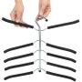 DOIOWN Blouse Tree Hangers Clothes Hangers Non Slip Space Saving Stainless Steel Shirt Hangers Coats Hangers Closet Organizer (2, Black)