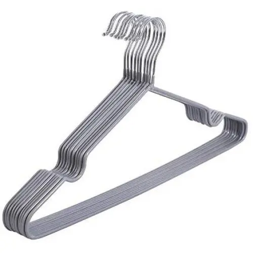 Clothes Hangers 10 Packs Metal Non-Slip Dip Plastic Adult Drying Rack Home Creative Hanger Stainless Steel Hangers (Color : Gray) Clothes Hangers 10 Packs Metal Non-Slip Dip Plastic Adult Drying Rack Home Creative Hanger Stainless Steel Hangers (Color : Gray)