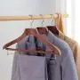 Iddefee Clothes Hanger A Pack of 8 Heavy Wooden Suit Hanger Dress Jacket Pants Jacket Hanger with Super Wide Shoulder Wardrobe Multi-Purpose Hanger Pants Hangers (Color : Retro, Size : 43.529cm)