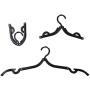 Timoo Travel Hanger, 24 pcs Heavy Duty Folding Hanger Plastic Clothes Hangers for Travel & Home Use, Black