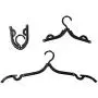 Timoo Travel Hanger, 24 pcs Heavy Duty Folding Hanger Plastic Clothes Hangers for Travel & Home Use, Black