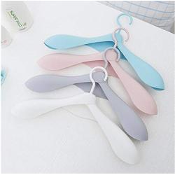 10pcs Thicken Wide Shoulder Plastic Clothes Hanger Wardrobe Closet Plastic Scarf Clothes Hangers Hangers Storage Racks Random Color