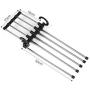 5pcs Random Color 5 in 1 Clothes Hangers Multi-Functional Pants Storage Rack Adjustable Stainless Steel Wardrobe Pants Shelves