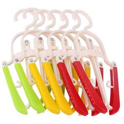 Multifunctional Foldable Plastic Travel Home Clothes Hanger Non-Slip Drying Rack -1Pc Random Color GlobalDeal