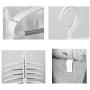 HJYPYJ Magic Clothes Hangers, 9 in 1 Stainless Steel + ABS Rotating Hanger, Space Saving Hanger Organiser, Suitable for Cloakroom and Wardrobe/White / 3 Pcs